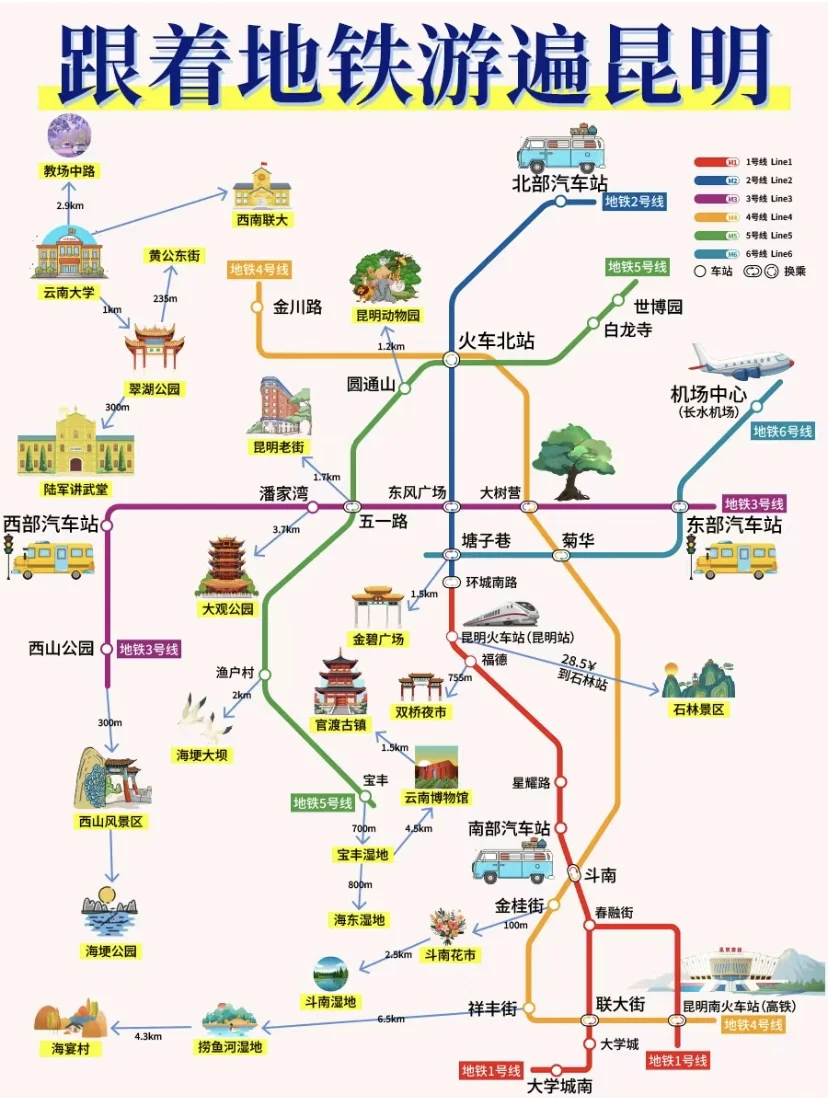 昆明旅游景点分布图(昆明旅游景点分布图地图)-第1张图片